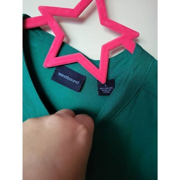Green blouse L - Picture 2 of 2